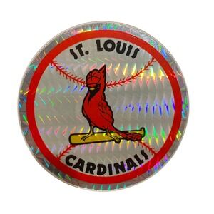 Vintage 1990s‎ St Louis Cardinals Holographic Baseball Sticker Decal Collectible
